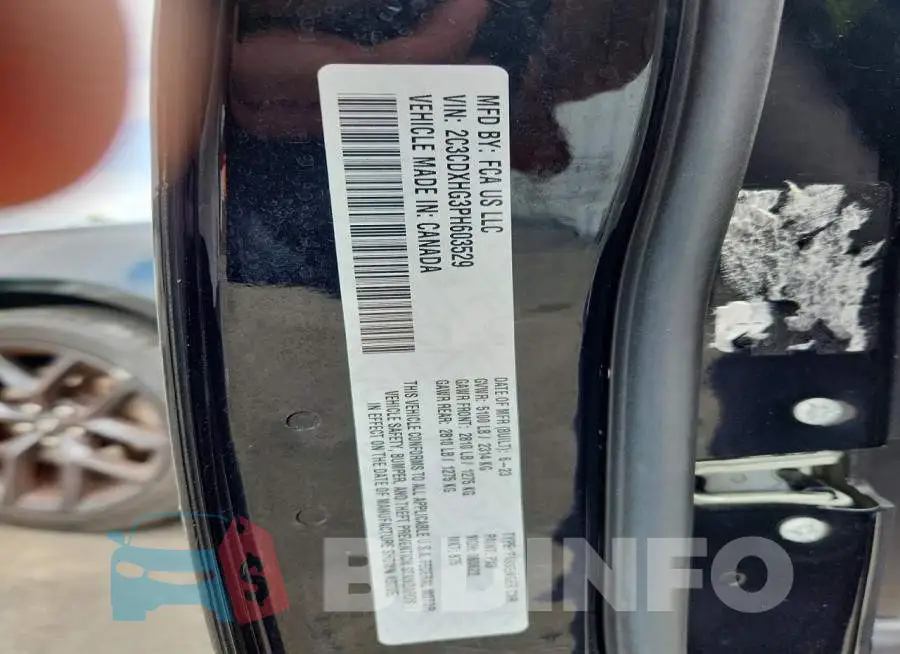 2C3CDXHG3PH603529 Photo# 13