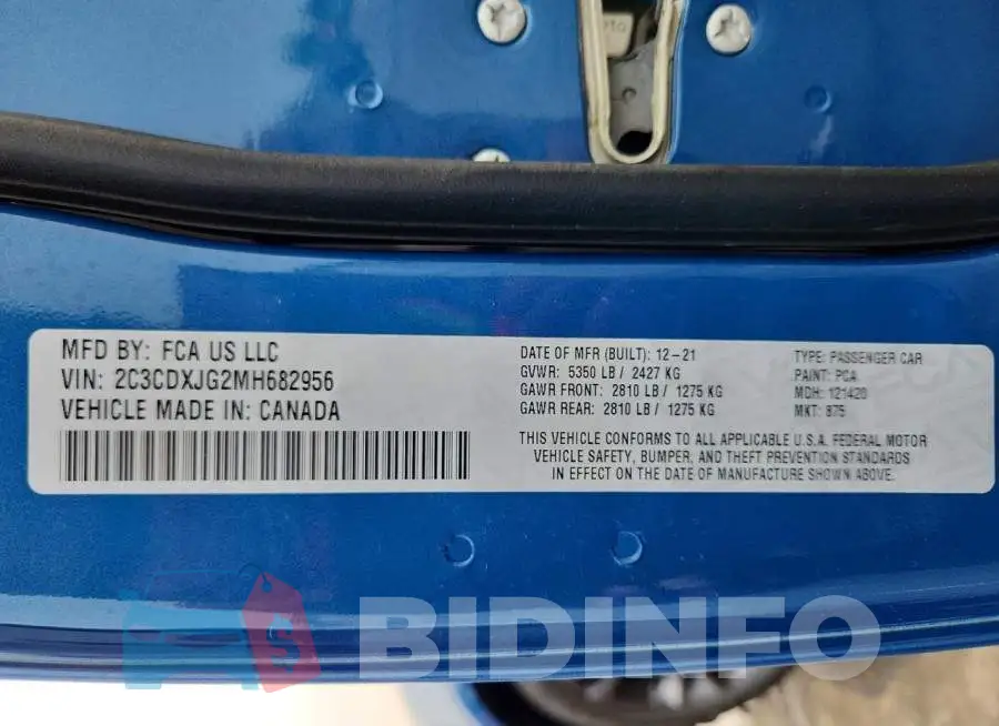 2C3CDXJG2MH682956 Photo# 13