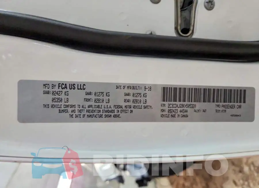 2C3CDXJG9KH505320 Photo# 13