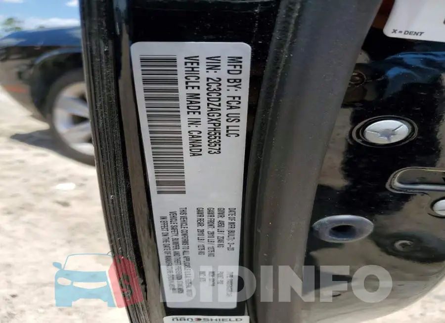 2C3CDZAGXPH553573 Photo# 13