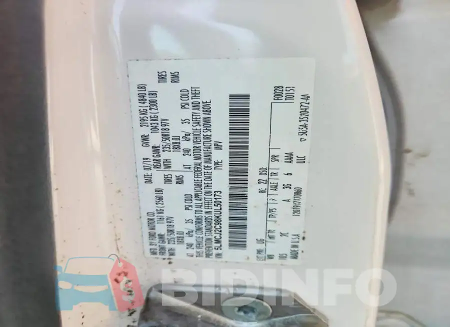 5LMCJ2C98KUL50173 Photo# 13