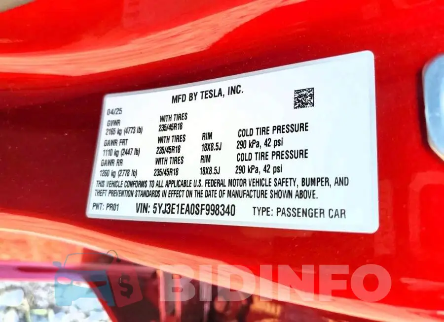 5YJ3E1EA0SF998340 Photo# 12