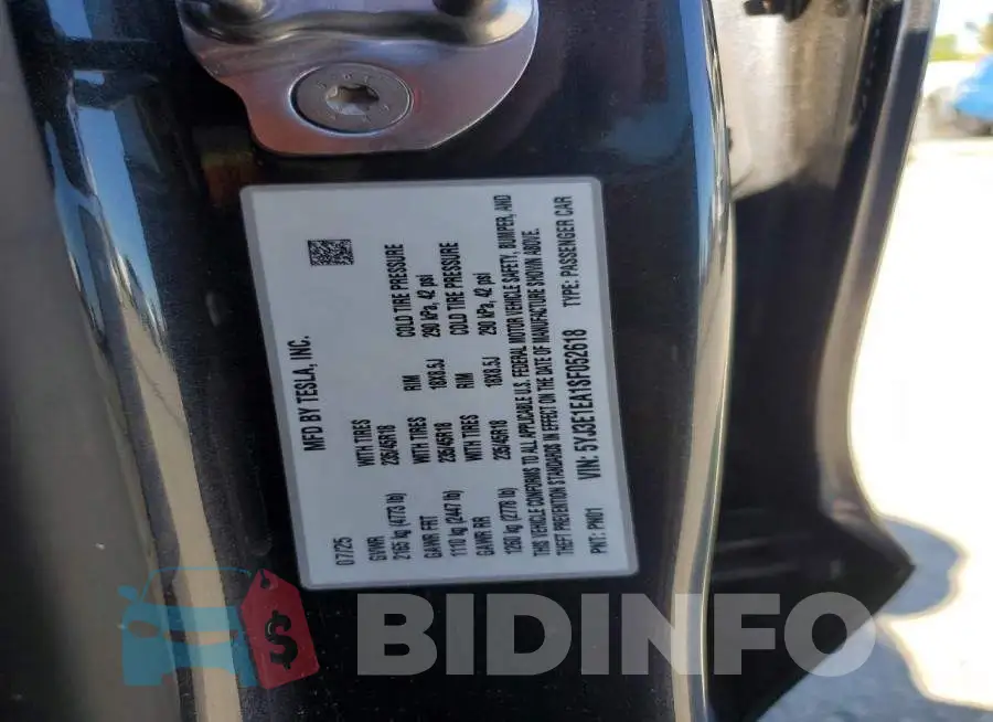 5YJ3E1EA1SF052618 Photo# 12