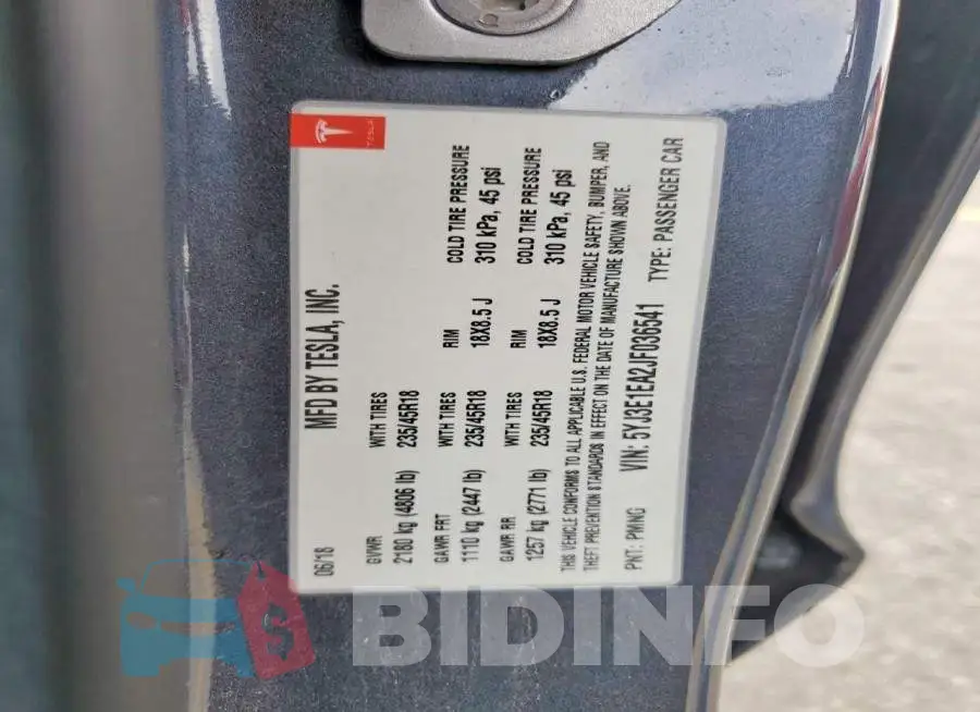 5YJ3E1EA2JF036541 Photo# 12