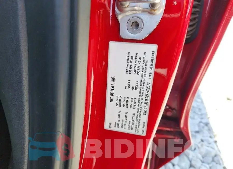 5YJ3E1EA2KF402077 Photo# 12