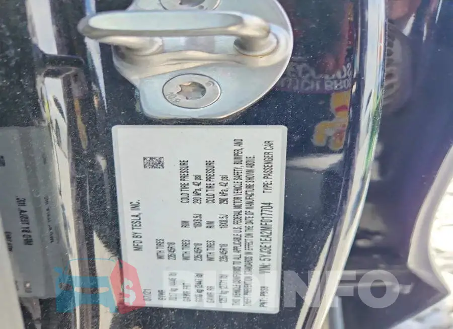 5YJ3E1EA2MF017704 Photo# 12
