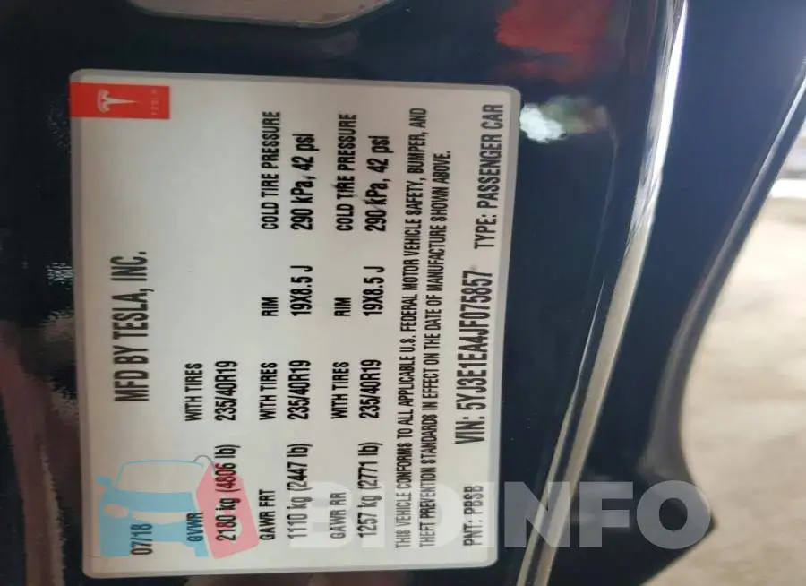 5YJ3E1EA4JF075857 Photo# 12
