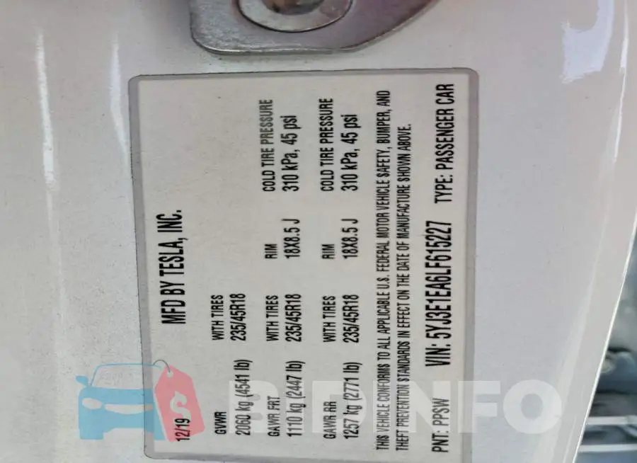 5YJ3E1EA6LF615227 Photo# 13