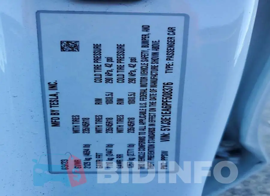 5YJ3E1EA6PF508376 Photo# 13