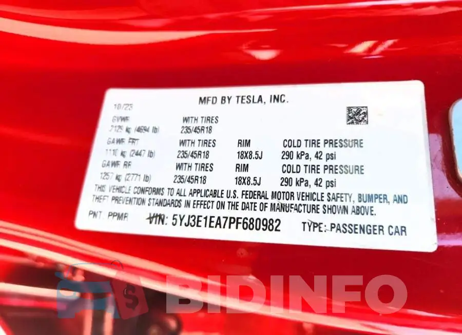 5YJ3E1EA7PF680982 Photo# 12