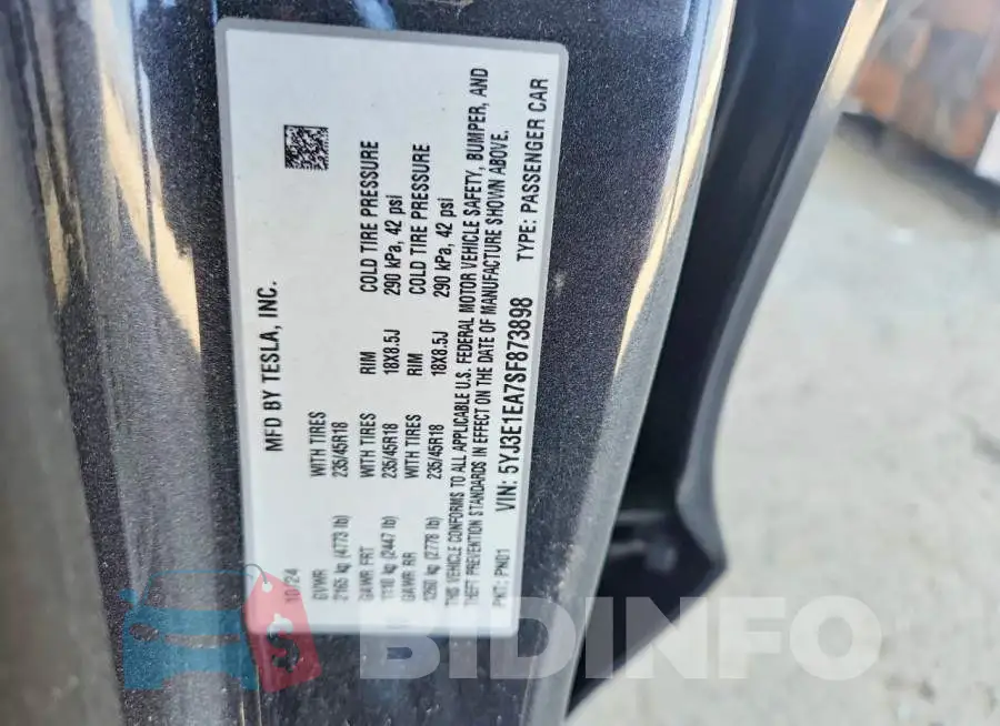 5YJ3E1EA7SF873898 Photo# 12