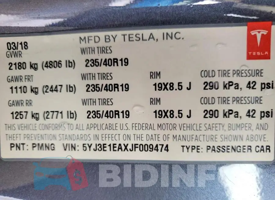 5YJ3E1EAXJF009474 Photo# 12