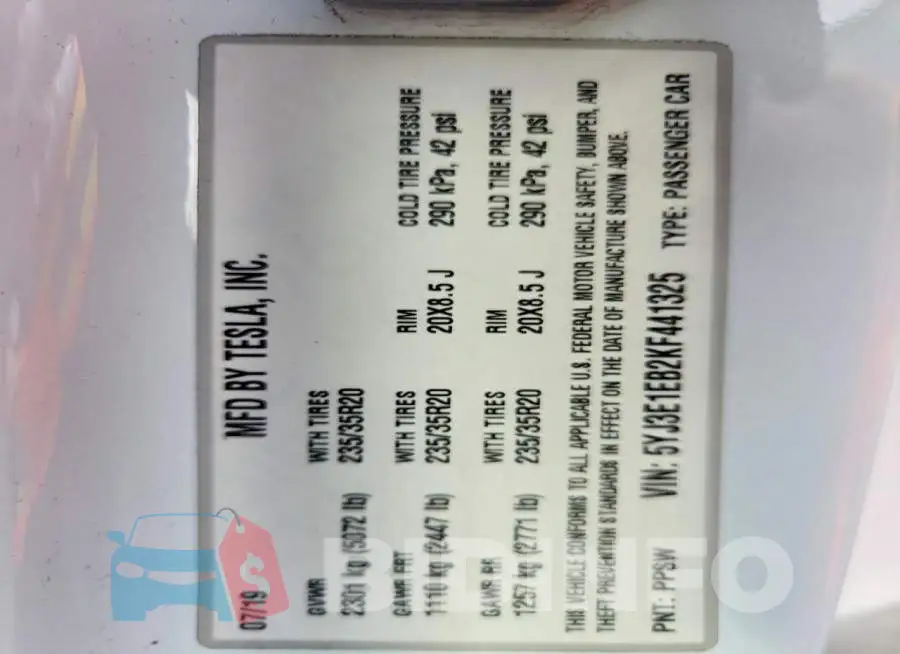 5YJ3E1EB2KF441325 Photo# 13