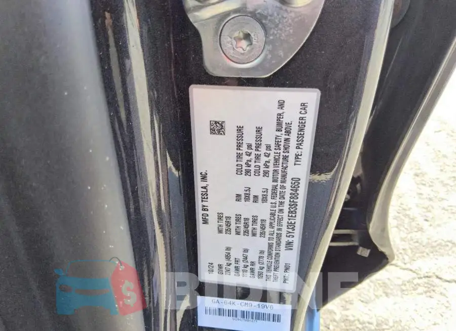 5YJ3E1EB3SF884650 Photo# 12
