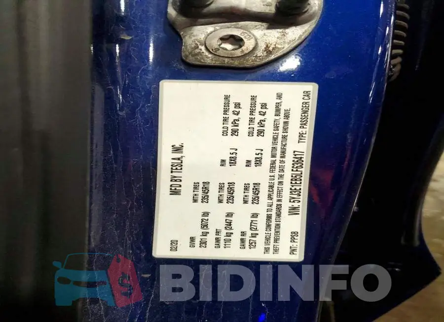 5YJ3E1EB5LF636417 Photo# 13