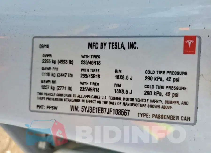 5YJ3E1EB7JF108567 Photo# 12