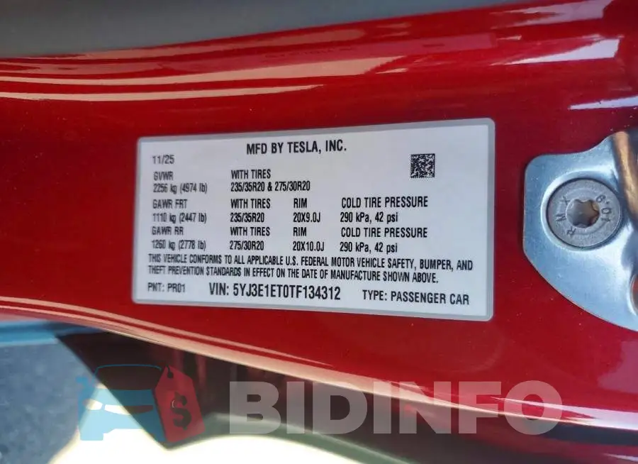5YJ3E1ET0TF134312 Photo# 13