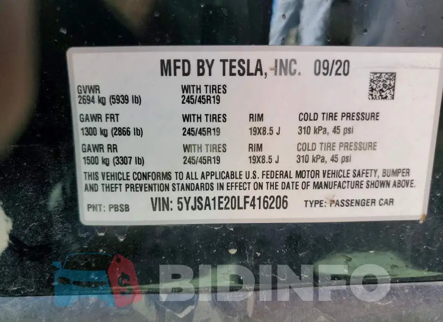 5YJSA1E20LF416206 Photo# 12
