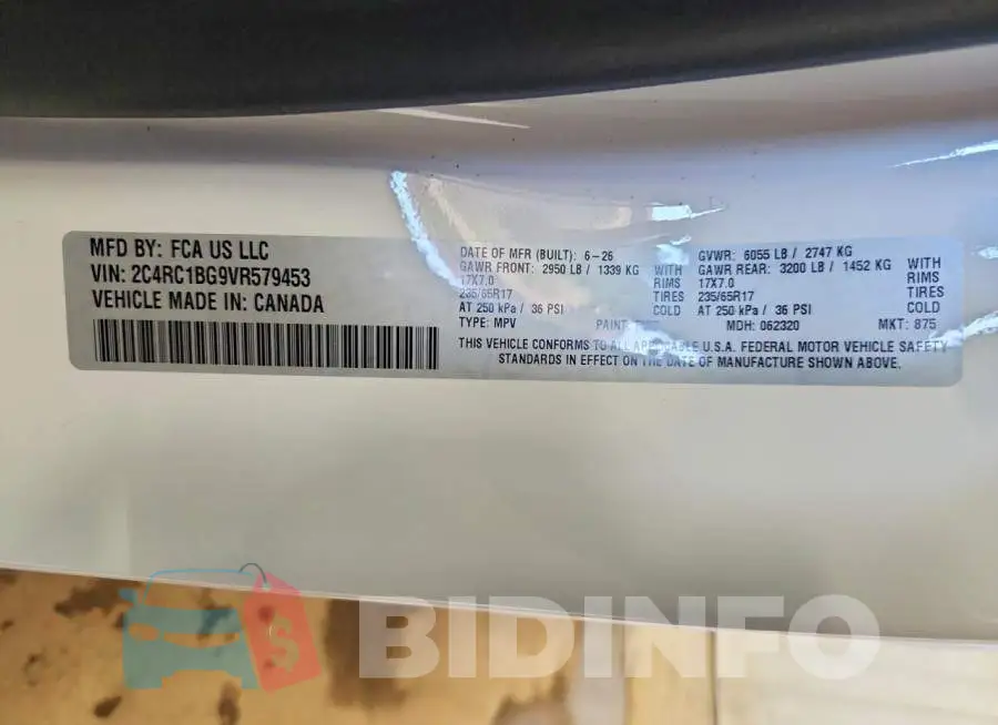 2C4RC1BG9VR579453 Photo# 13