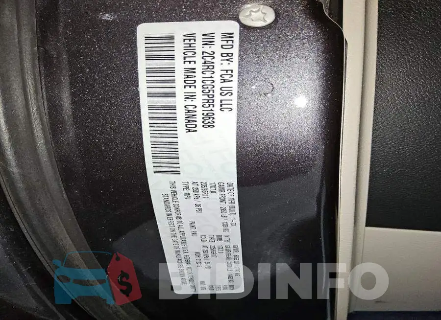 2C4RC1CG5PR519638 Photo# 13