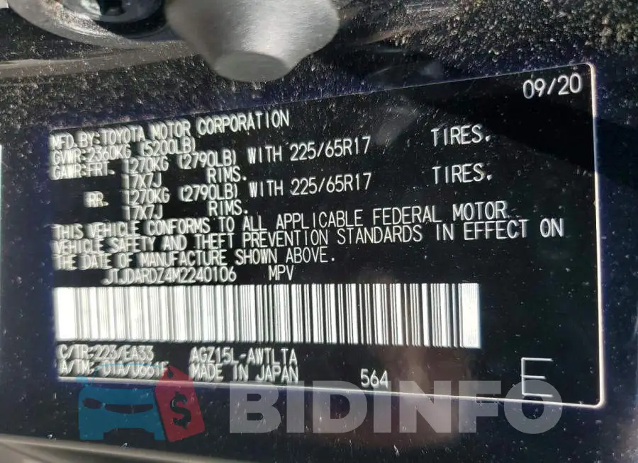 JTJDARDZ4M2240106 Photo# 12
