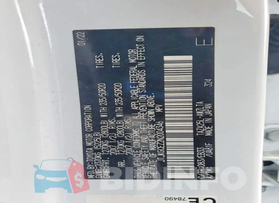 JTJKGCEZ2N2004346 Photo# 12