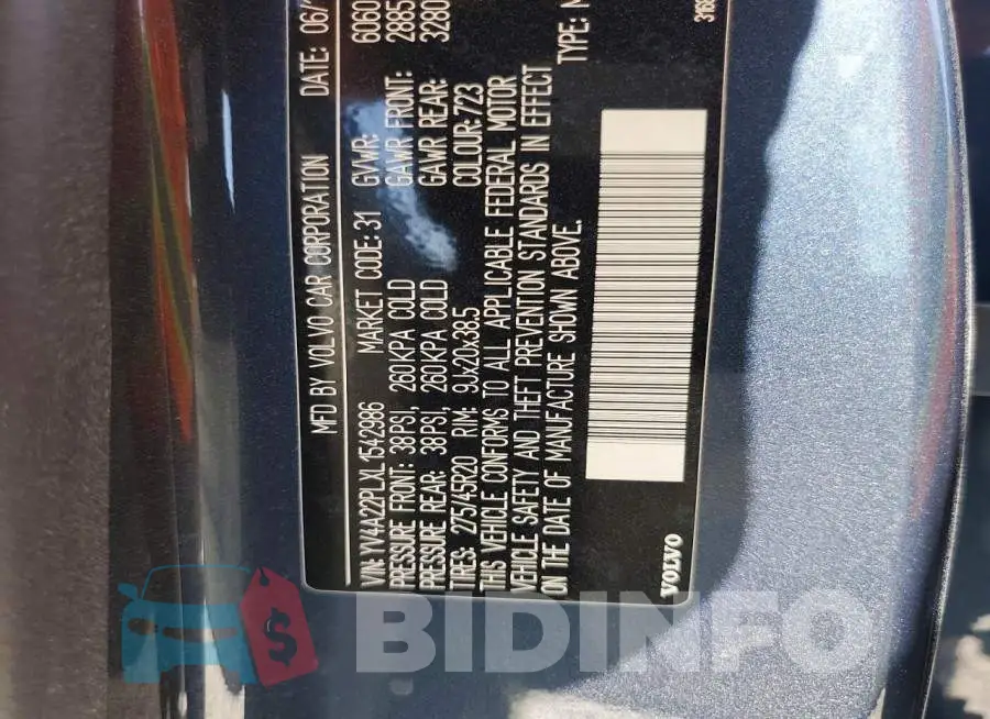 YV4A22PLXL1542986 Photo# 13