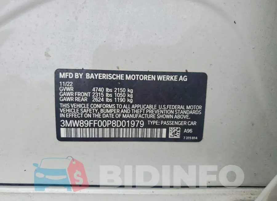 3MW89FF00P8D01979 Photo# 12