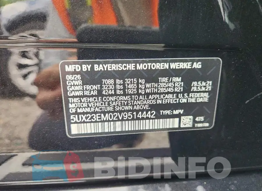 5UX23EM02V9514442 Photo# 13