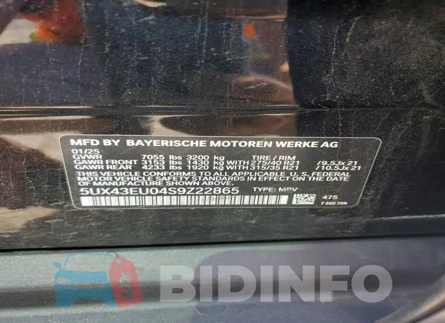 5UX43EU04S9Z22865 Photo# 13