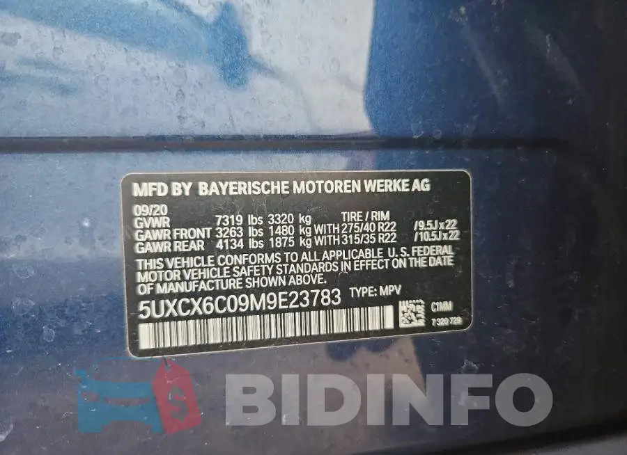 5UXCX6C09M9E23783 Photo# 12