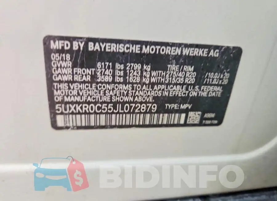 5UXKR0C55JL072879 Photo# 12