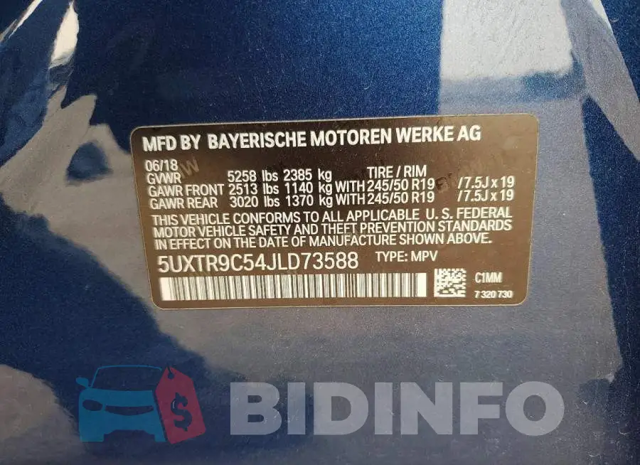 5UXTR9C54JLD73588 Photo# 13