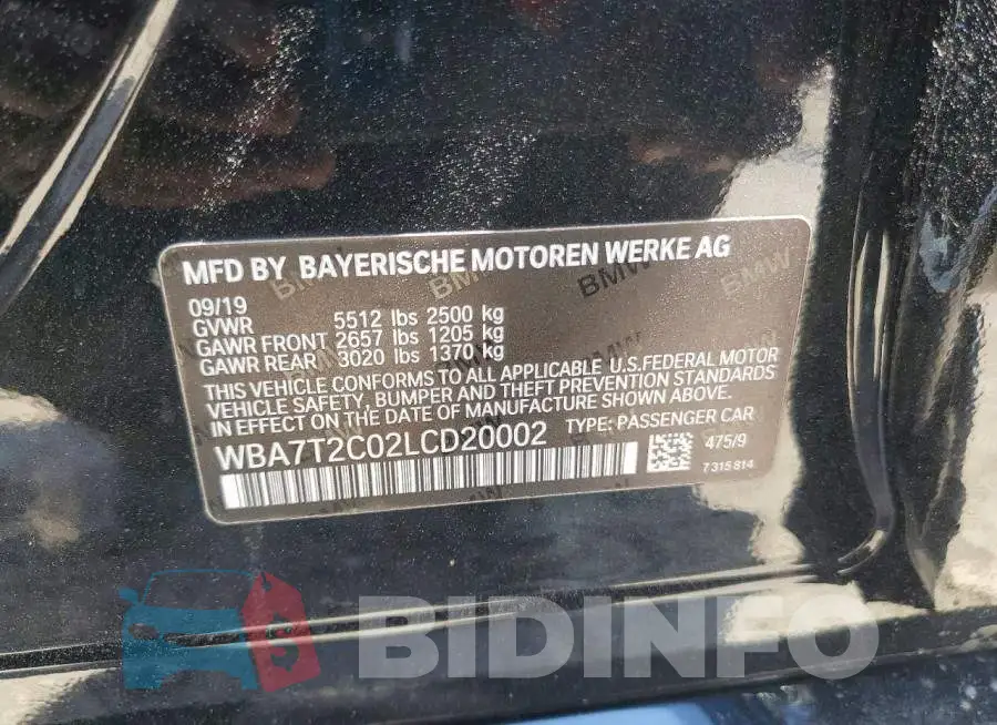 WBA7T2C02LCD20002 Photo# 12