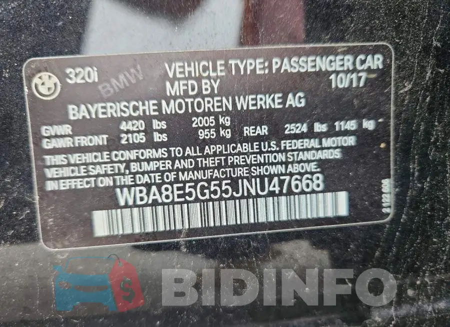 WBA8E5G55JNU47668 Photo# 13