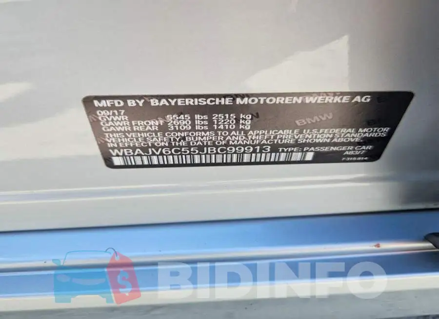 WBAJV6C55JBC99913 Photo# 12