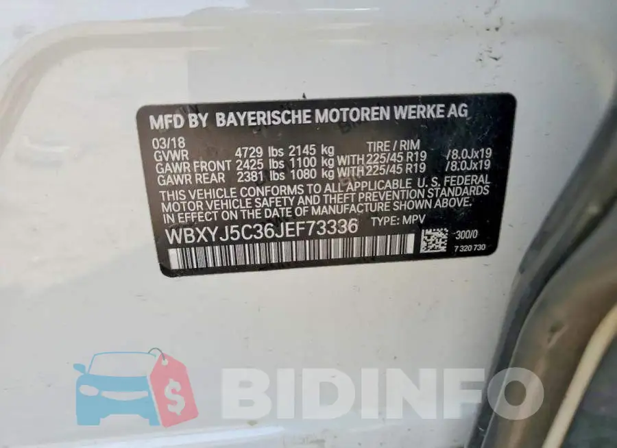 WBXYJ5C36JEF73336 Photo# 12