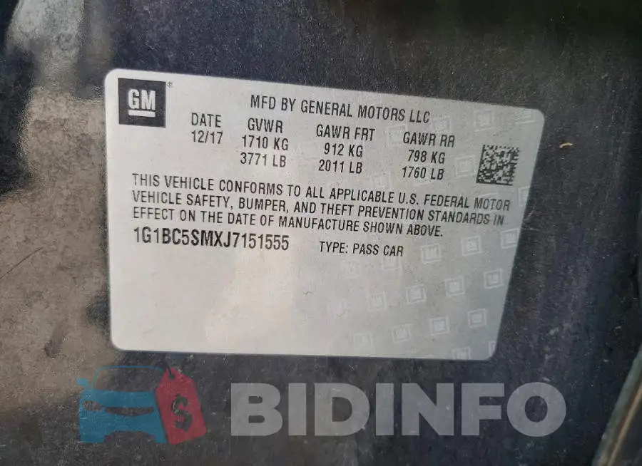 1G1BC5SMXJ7151555 Photo# 12