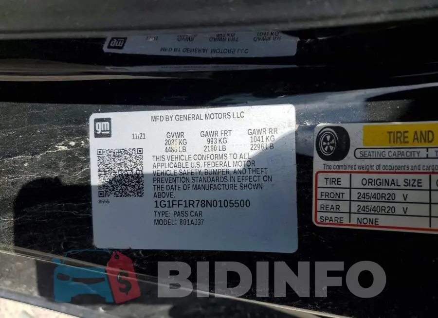 1G1FF1R78N0105500 Photo# 12