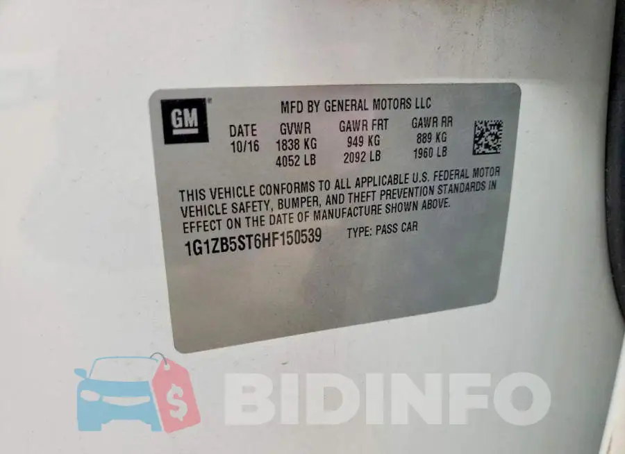 1G1ZB5ST6HF150539 Photo# 12