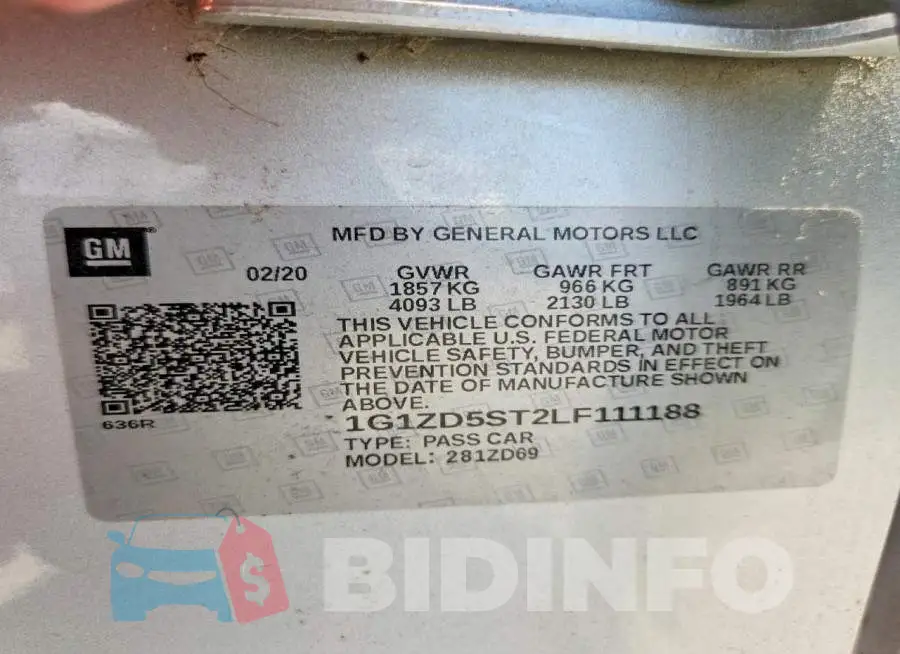 1G1ZD5ST2LF111188 Photo# 12