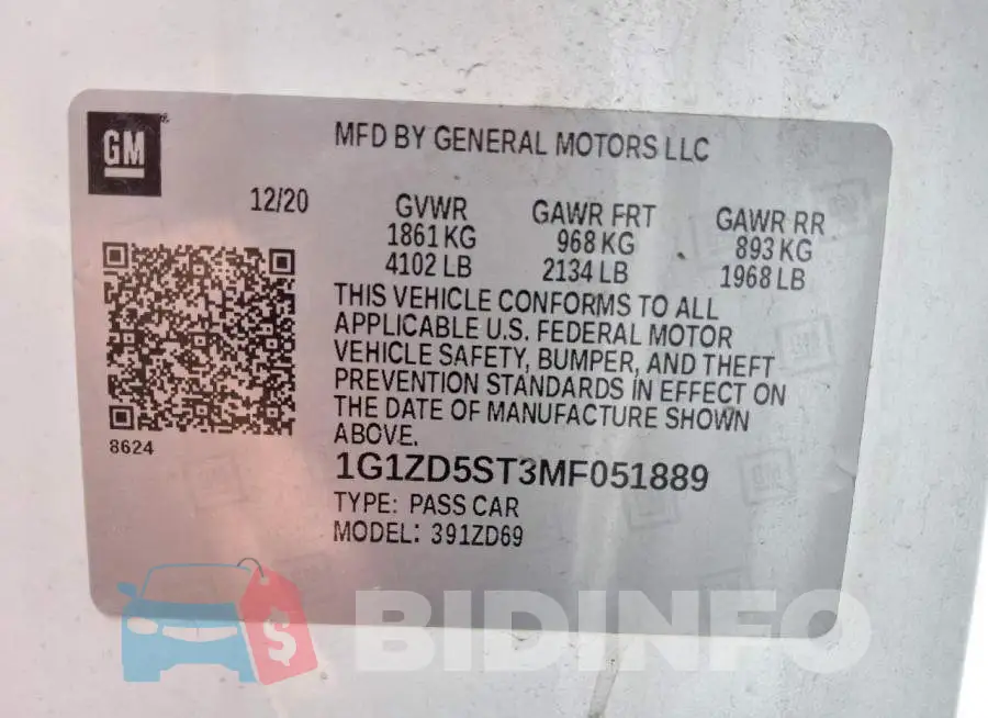 1G1ZD5ST3MF051889 Photo# 12