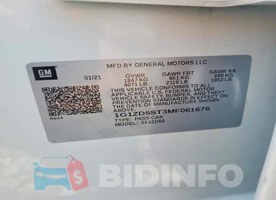 1G1ZD5ST3MF061676 Photo# 12
