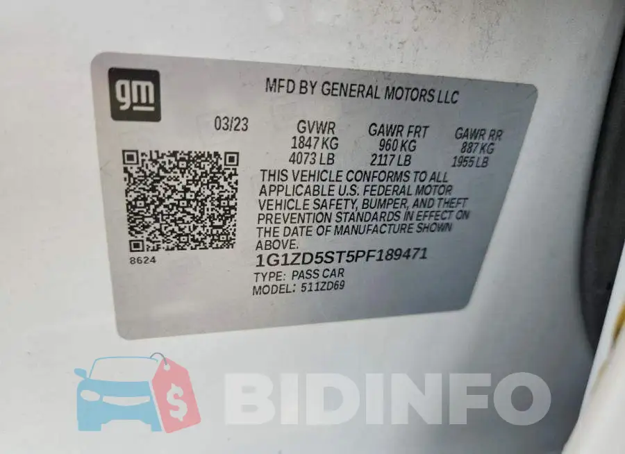 1G1ZD5ST5PF189471 Photo# 12