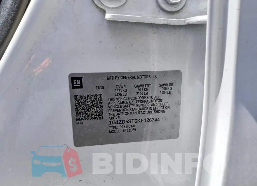1G1ZD5ST6KF126744 Photo# 12