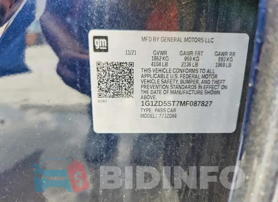 1G1ZD5ST7MF087827 Photo# 13