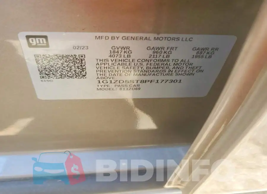 1G1ZD5ST8PF177301 Photo# 12