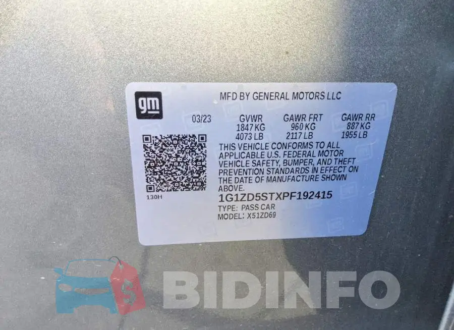 1G1ZD5STXPF192415 Photo# 12