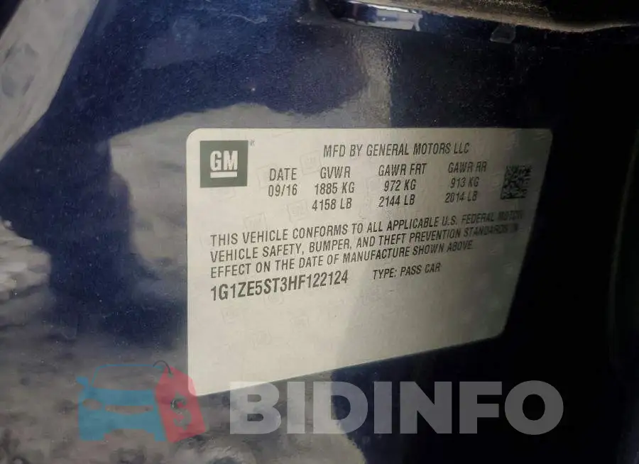 1G1ZE5ST3HF122124 Photo# 12