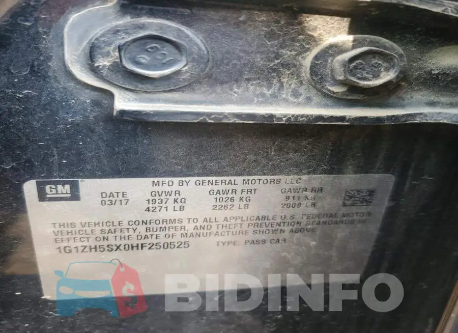 1G1ZH5SX0HF250525 Photo# 12